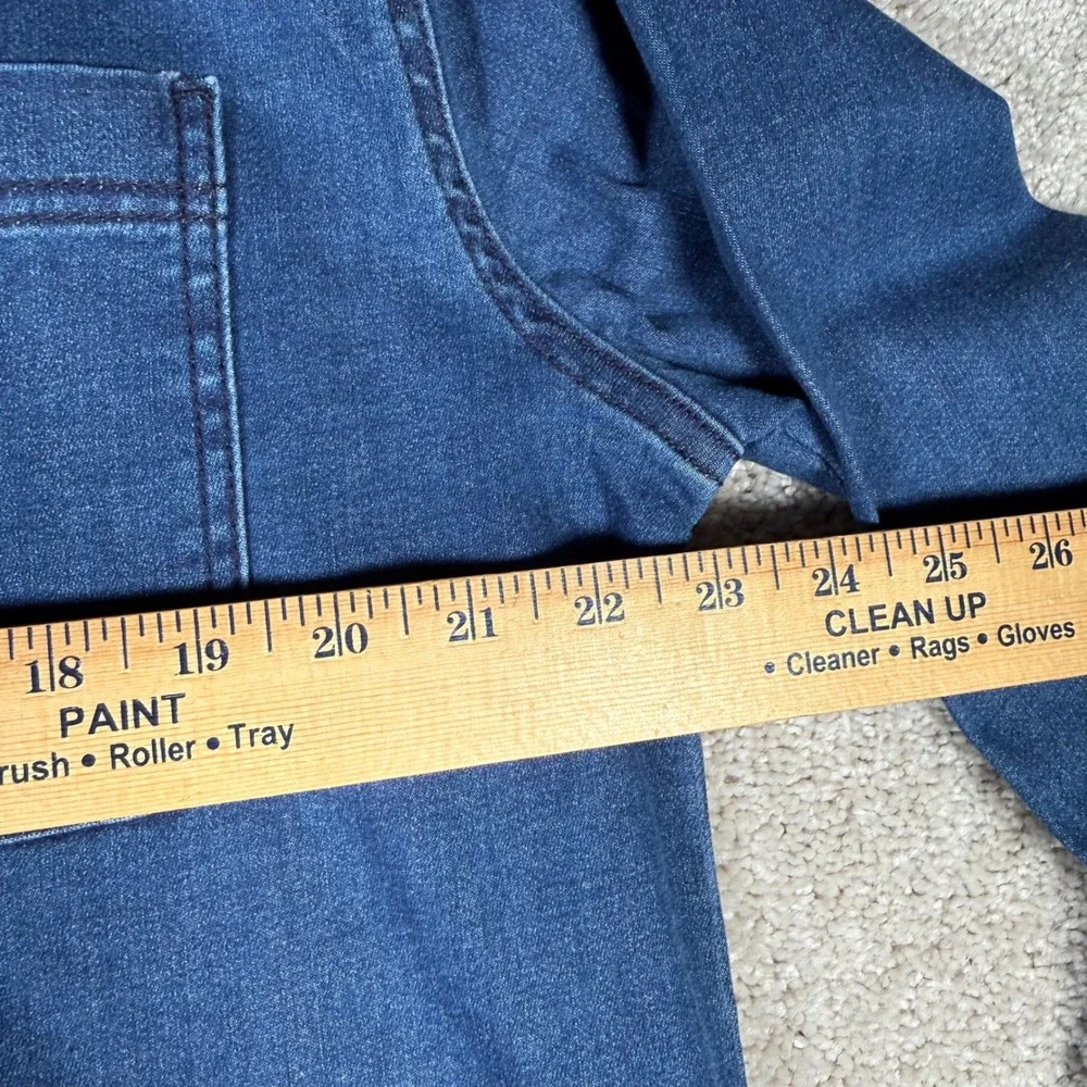NWT Folk Nelson Men's L Denim Chore Jacket Blue Corduroy Collar Workwear Coat